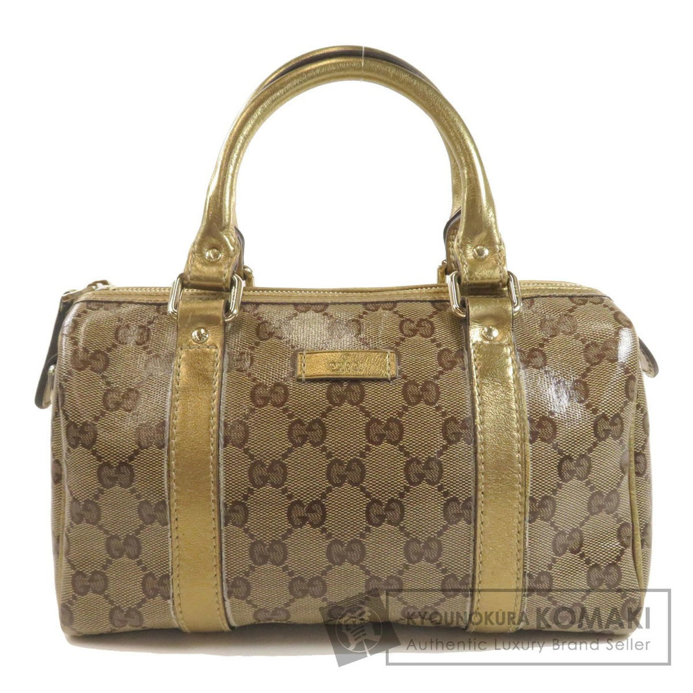 Gucci GG Boston Handbag Canvas Leather